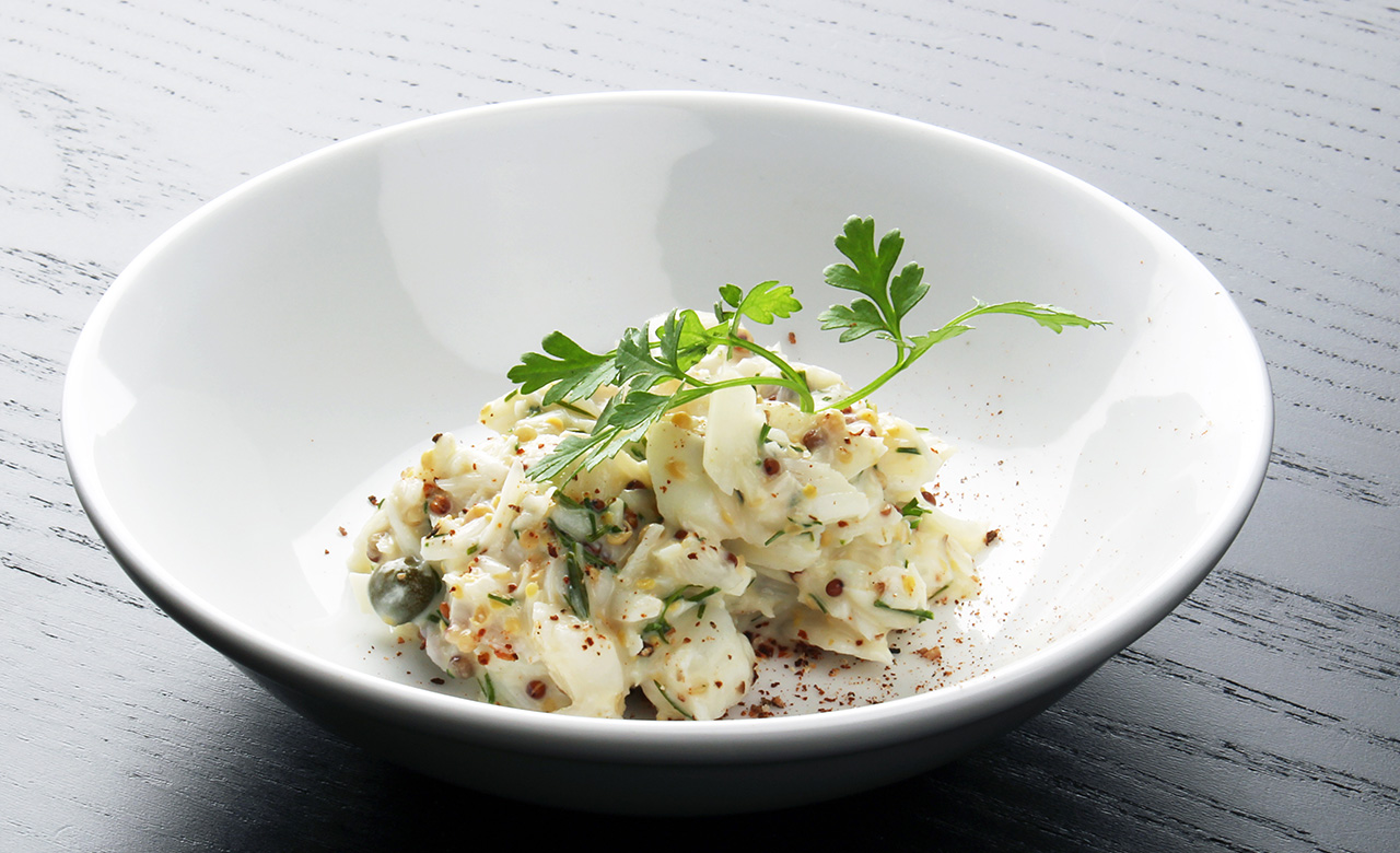 Fiskesalat m. kapers, citron og kørvel